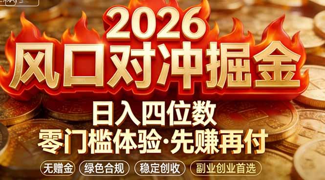（17631期）2026美金对冲套利，无赠金对冲策略保驾护航，低门槛易上手实操。单人单日收益2000+_生财有道创业项目网-生财有道