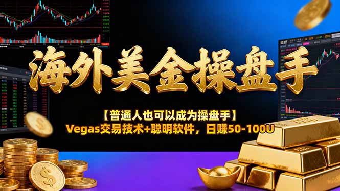 (17658期)海外美金操盘手技术【普通人操盘手手册】Vegas交易技术+聪明软件,日赚50-100U_生财有道创业项目网-生财有道