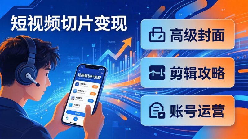 （17758期）短视频切片变现速成班2.0：高级封面+剪辑攻略+账号运营，0基础小白快速入局副业_生财有道创业项目网-生财有道