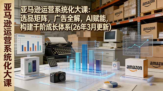 （17622期）亚马逊运营系统化大课：选品矩阵，广告全解，AI赋能，构建千阶成长体系(26年3月更新)_生财有道创业项目网-生财有道