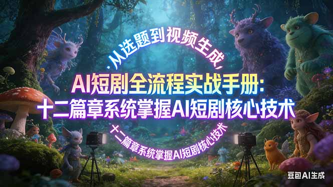 （17620期）AI 短剧全流程实战手册：从选题到视频生成，十二篇章系统掌握 AI 短剧核心技术_生财有道创业项目网-生财有道