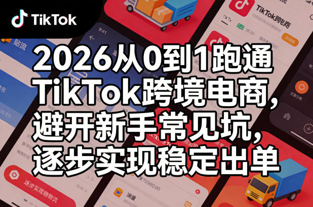2026从0到1跑通TikTok跨境电商，避开新手常见坑，逐步实现稳定出单——生财有道创业项目网-生财有道