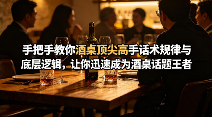 付费文章：手把手教你酒桌顶尖高手话术规律与底层逻辑，让你迅速成为酒桌话题王者(二十年全网独家经验分享)——生财有道创业项目网-生财有道