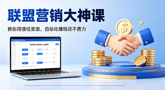 联盟营销大神课，教你用信任变现，自动化賺钱还不费力【原创双语字幕】——生财有道创业项目网-生财有道
