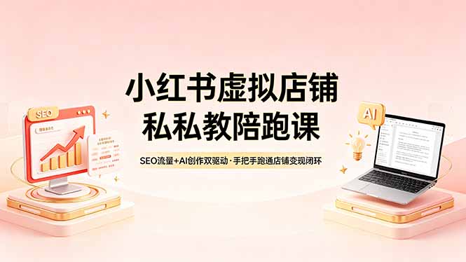 （18248期）小红书虚拟店铺私教陪跑课，SEO流量+AI创作双驱动，手把手跑通店铺变现闭环_生财有道创业项目网-生财有道