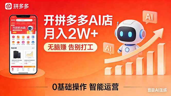 （17947期）开一家拼多多AI店，月入2W+，无脑赚，告别打工，附SOP手册_生财有道创业项目网-生财有道