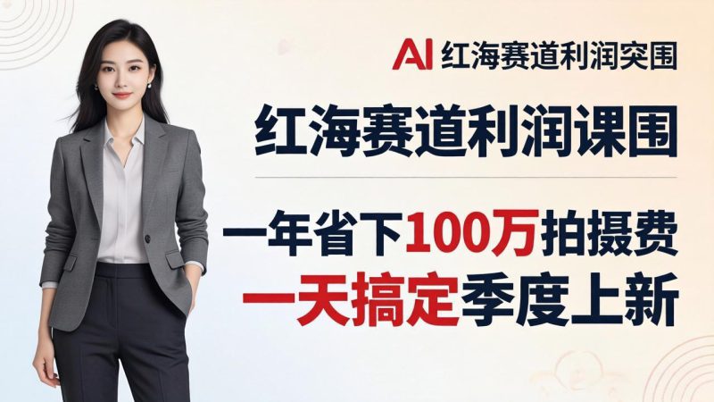 （17884期）服装老板AI模特图课：一年省下100万拍摄费，一天搞定季度上新，红海赛道利润突围_生财有道创业项目网-生财有道
