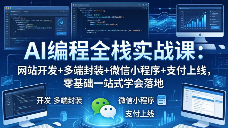 （18049期）AI编程全栈实战课：网站开发+多端封装+微信小程序+支付上线，零基础一站式学会落地_生财有道创业项目网-生财有道
