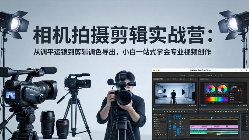 (18002期)相机拍摄剪辑实战营:从调平运镜到剪辑调色导出,小白一站式学会专业视频创作_生财有道创业项目网-生财有道