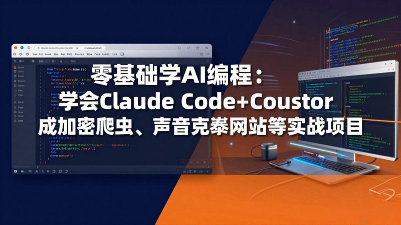 （17941期）零基础学AI编程：学会Claude Code+Cursor完成加密爬虫、声音克隆网站等实战项目_生财有道创业项目网-生财有道
