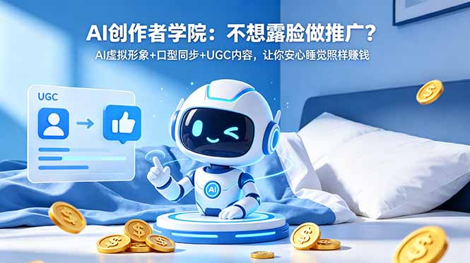 （18599期）AI创作者学院：不想露脸做推广？AI虚拟形象+口型同步+UGC内容，让你安心睡觉照样赚钱_生财有道创业项目网-生财有道
