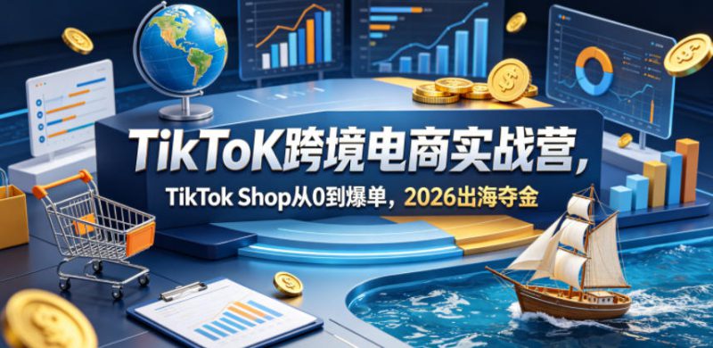 TikToK跨境电商实战营，TikTok Shop从0到爆单，2026出海夺金——生财有道创业项目网-生财有道