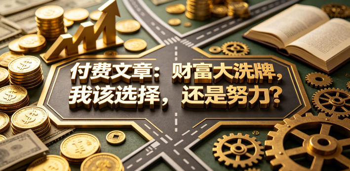 付费文章：财富大洗牌，我该选择，还是努力？——生财有道创业项目网-生财有道