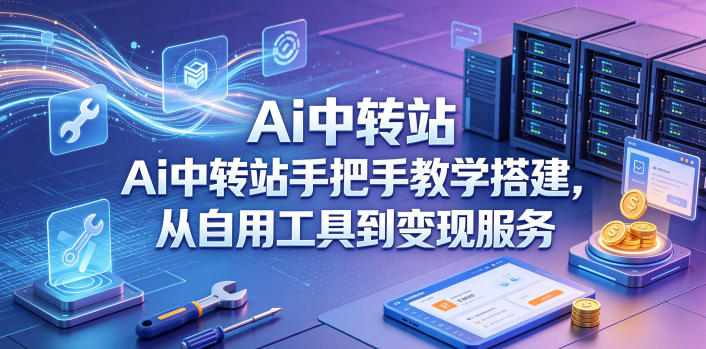 Ai中转站手把手教学搭建，从自用工具到变现服务——生财有道创业项目网-生财有道