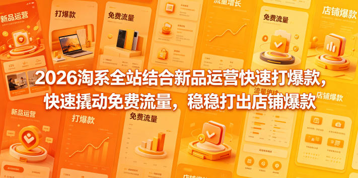 2026淘系全站结合新品运营快速打爆款，快速撬动免费流量，稳稳打出店铺爆款（更新5月12日）——生财有道创业项目网-生财有道