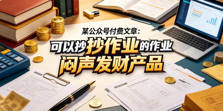 某公众号付费文章：可以抄作业的闷声发财产品——生财有道创业项目网-生财有道