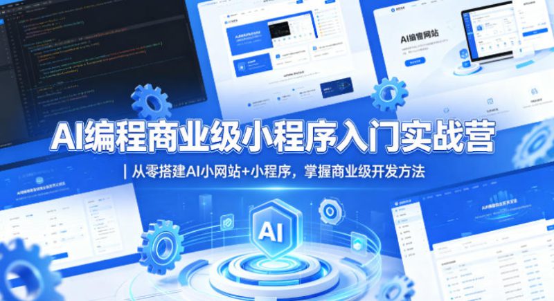 AI编程商业级小程序入门实战营｜从零搭建AI小网站+小程序，掌握商业级开发方法——生财有道创业项目网-生财有道
