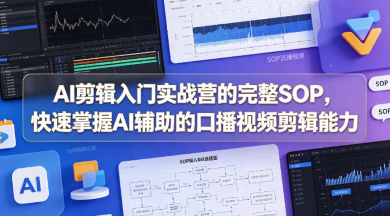 AI剪辑入门实战营的完整SOP，快速掌握AI辅助的口播视频剪辑能力——生财有道创业项目网-生财有道