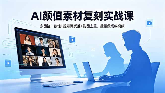 （18450期）AI颜值素材复刻实战课，多图控一致性+提示词反推+洗图去重，批量做爆款视频_生财有道创业项目网-生财有道
