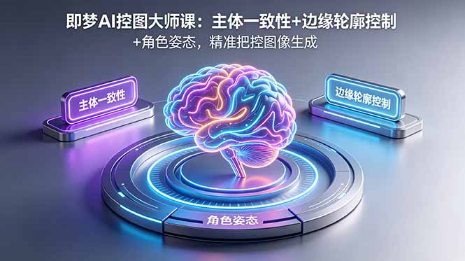 （18619期）即梦AI控图大师课：主体一致性+边缘轮廓控制+角色姿态，精准把控图像生成_生财有道创业项目网-生财有道
