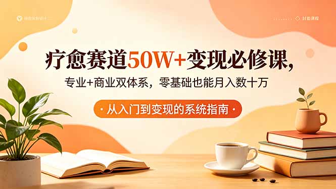 （18523期）疗愈赛道50W+变现必修课，专业+商业双体系，零基础也能月入数十万_生财有道创业项目网-生财有道