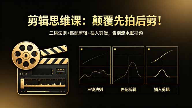 （18285期）剪辑思维课：颠覆先拍后剪！三镜法则+匹配剪辑+插入剪辑，告别流水账视频_生财有道创业项目网-生财有道