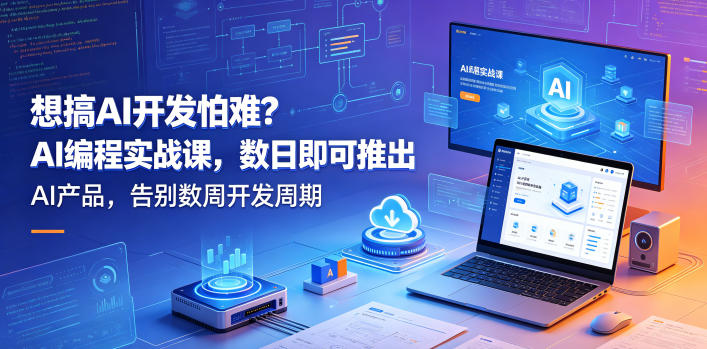 想搞AI开发怕难？AI编程实战课，数日即可推出AI产品，告别数周开发周期【原创双语字幕】——生财有道创业项目网-生财有道