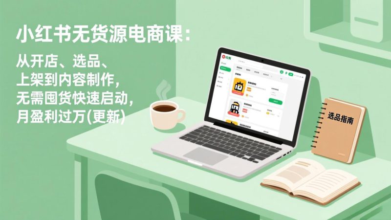 （18420期）小红书无货源电商课(5月12更新)：从开店、选品、上架到内容制作，无需囤货快速启动，月盈利过万_生财有道创业项目网-生财有道