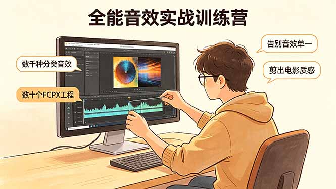 （18287期）全能音效实战训练营：数千种分类音效+数十个FCPX工程，告别音效单一，剪出电影质感_生财有道创业项目网-生财有道