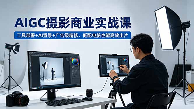 （18434期）AIGC 摄影商业实战课，工具部署+AI置景+广告级精修，低配电脑也能高效出片_生财有道创业项目网-生财有道
