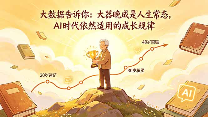 （18288期）付费文章：大数据告诉你：大器晚成是人生常态，AI 时代依然适用的成长规律_生财有道创业项目网-生财有道