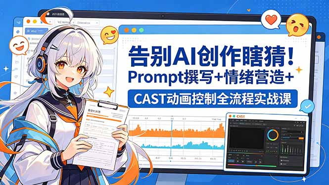 （18473期）告别AI创作瞎猜！Prompt撰写+情绪营造+CAST动画控制全流程实战课_生财有道创业项目网-生财有道