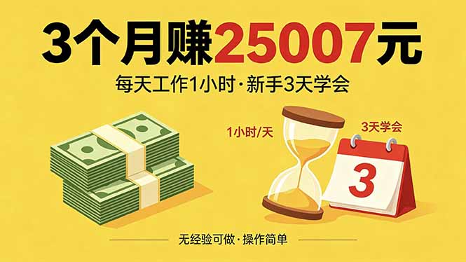 （18325期）3个月赚钱25007元，每天工作1个小时，新手3天全部学会！_生财有道创业项目网-生财有道