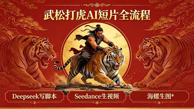 （18370期）武松打虎AI短片全流程：Deepseek写脚本+Seedance生视频+海螺生图_生财有道创业项目网-生财有道