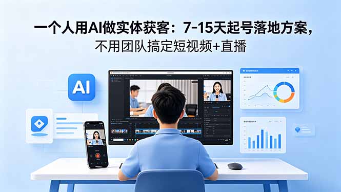 （18432期）一个人用AI做实体获客：7-15天起号落地方案，不用团队搞定短视频+直播_生财有道创业项目网-生财有道
