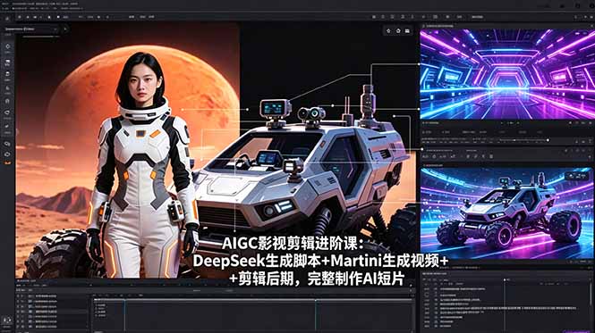 （18475期）AIGC影视剪辑进阶课：DeepSeek生成脚本+Martini生成视频+剪辑后期，完整制作AI短片_生财有道创业项目网-生财有道