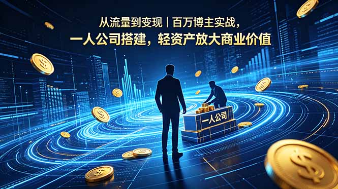 （18645期）从流量到变现｜百万博主实战，一人公司搭建，轻资产放大商业价值_生财有道创业项目网-生财有道