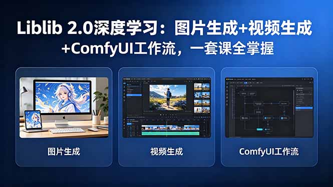 （18349期）Liblib 2.0深度学习：图片生成+视频生成+ComfyUI工作流，一套课全掌握_生财有道创业项目网-生财有道