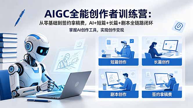 （18403期）AIGC全能创作者训练营：从零基础到签约拿稿费，AI+短篇+长篇+剧本全链路闭环_生财有道创业项目网-生财有道