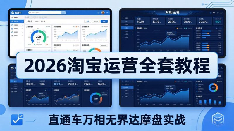 （18373期）2026淘宝运营全套教程(更新5月8日)，直通车万相无界达摩盘实战，从基础到进阶提升流量转化_生财有道创业项目网-生财有道