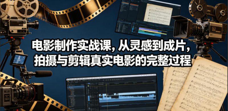 电影制作实战课，从灵感到成片，拍摄与剪辑真实电影的完整过程【原创双语字幕】——生财有道创业项目网-生财有道