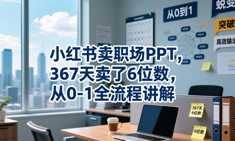 小红书卖职场PPT，367天卖了6位数，从0-1全流程讲解——生财有道创业项目网-生财有道