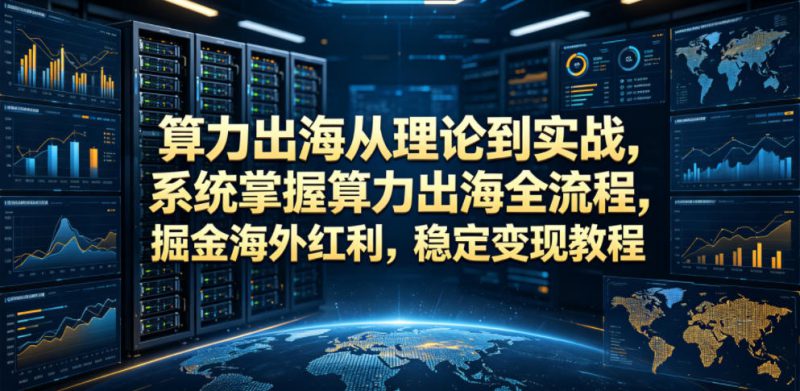 算力出海从理论到实战，系统掌握算力出海全流程，掘金海外红利，稳定变现教程——生财有道创业项目网-生财有道