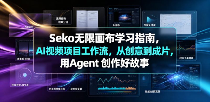 Seko无限画布学习指南，AI视频项目工作流，从创意到成片，用Agent 创作好故事——生财有道创业项目网-生财有道