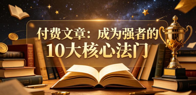 付费文章：成为强者的10大核心法门——生财有道创业项目网-生财有道