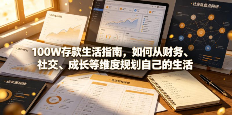 付费文章：100W存款生活指南，如何从财务、社交、成长等维度规划自己的生活——生财有道创业项目网-生财有道