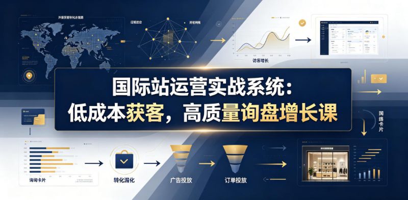 国际站运营实战系统：低成本获客，高质量询盘增长课（更新26年）——生财有道创业项目网-生财有道
