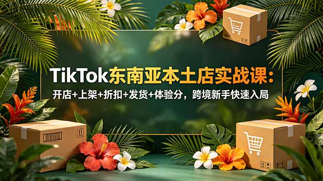 （18984期）TikTok东南亚本土店实战课：开店+上架+折扣+发货+体验分，跨境新手快速入局_生财有道创业项目网-生财有道