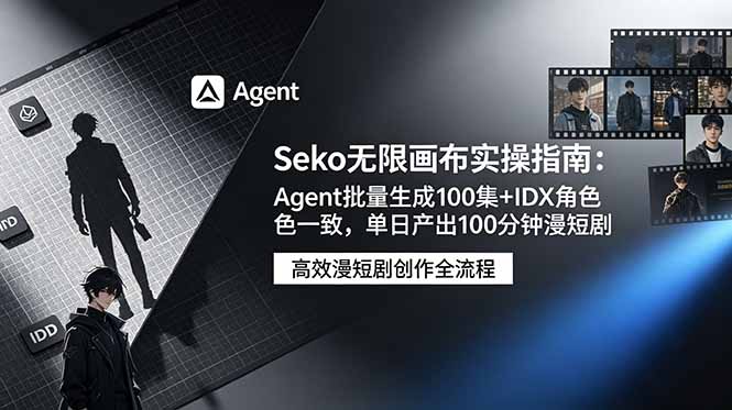 （19006期）Seko无限画布实操指南：Agent批量生成100集+IDX角色一致，单日产出100分钟漫短剧_生财有道创业项目网-生财有道