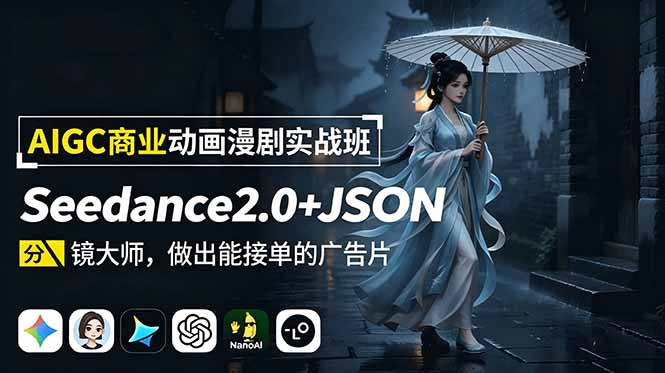 （18849期）AIGC商业动画漫剧实战班：Seedance2.0+JSON分镜大师，做出能接单的广告片_生财有道创业项目网-生财有道
